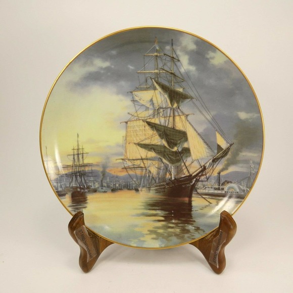 FLYING CLOUD Great Clipper Ships Plate Collection 1981 Franklin Porcelain UHH&L - Picture 1 of 11